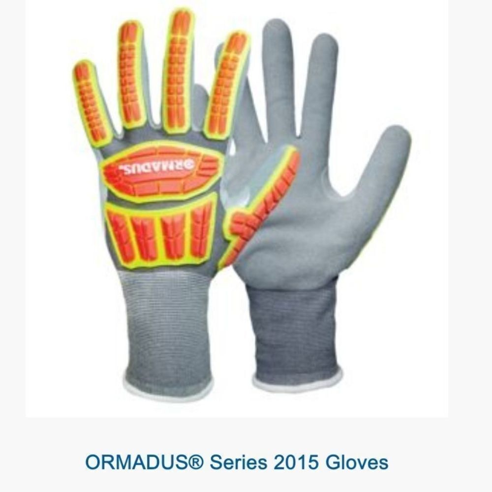 Ormadus 2015 Sandy Foam Nitrile Coated Impact Resistant Gloves XL 12 Pairs Total